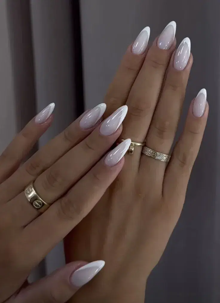 Gel French manicure elegant style