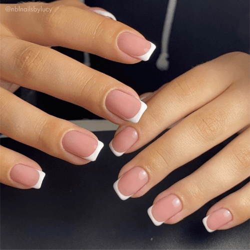 White tip elegant nails